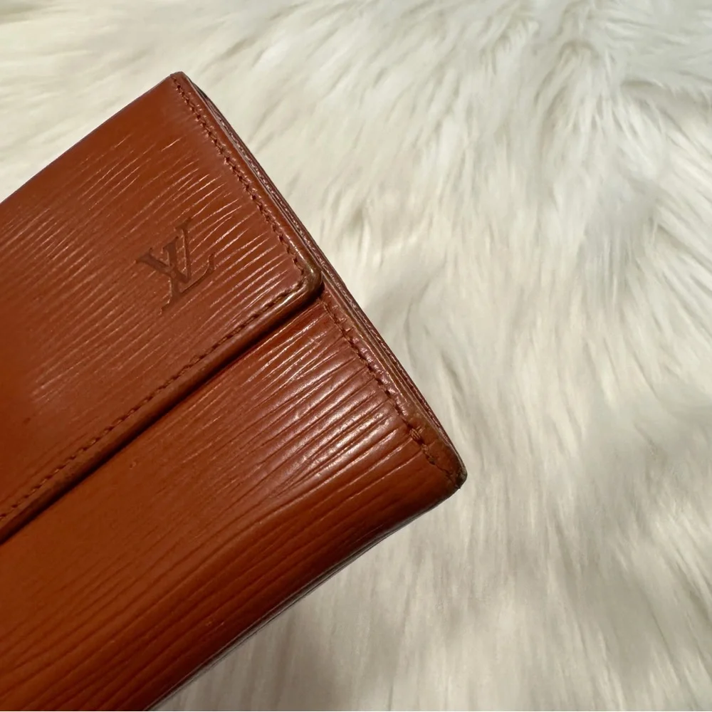 Louis Vuitton Vintage Epi Portefeuille Elise Trifold Compact Wallet Kenyan Fawn - Picture 9 of 13